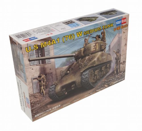 Hobbyboss 1:48 Schaal "US M4A1 76 Tank" Model Kit (Grijs)