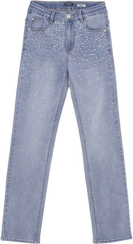 Indian Blue Jeans Winter jeansbroek meisjes - blauw - straight fit/studs
