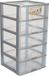 Hega Hogar Ladeblokje/bureau organizer 5x lade - grijs/transparant - L38 x B38 x H72 cm - kunststof