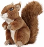 Living Nature AN49 Grand jouet réaliste en peluche douce et câline en forme d'écureuil, peluche naturelle et écologique, brun, 17 cm