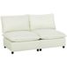 Icecat Canapé 2 Places Modulable Moderne 146 cm Sans Accoudoirs, Assise Large Confortable, Coussins Épais, Canapé Salon Crème, Meuble Gain De Place