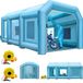 Cabine gonflable sans marque - Tente de pulvérisation mobile 9 x 6 x 4 m - Avec système de filtration d'air - Bleu