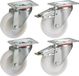 Merkloos Heavy Duty Casters / Trolley Wheels for Furniture - Rubber Heavy Duty Wheels - Heavy Duty Castors / Transport Wheels 100 kg