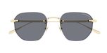 Montblanc Lunettes de soleil homme rondes doré 51mm gris
