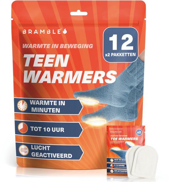 BRAMBLE 24 stuks natuurlijke en luchtgeactiveerde voetwarmers (12 paar)