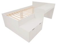 StarTech Kinderbed Wit Hout Bureau Lades Opbergruimte 90x200cm