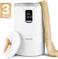 VEVOR Chauffe-serviettes Seau chauffant 20 L avec écran LED et réglages (minuterie et température) et verrouillage de sécurité, chauffe-serviettes pour salle de bain, buanderie, sol, pour chauffer des couvertures et des pyjamas