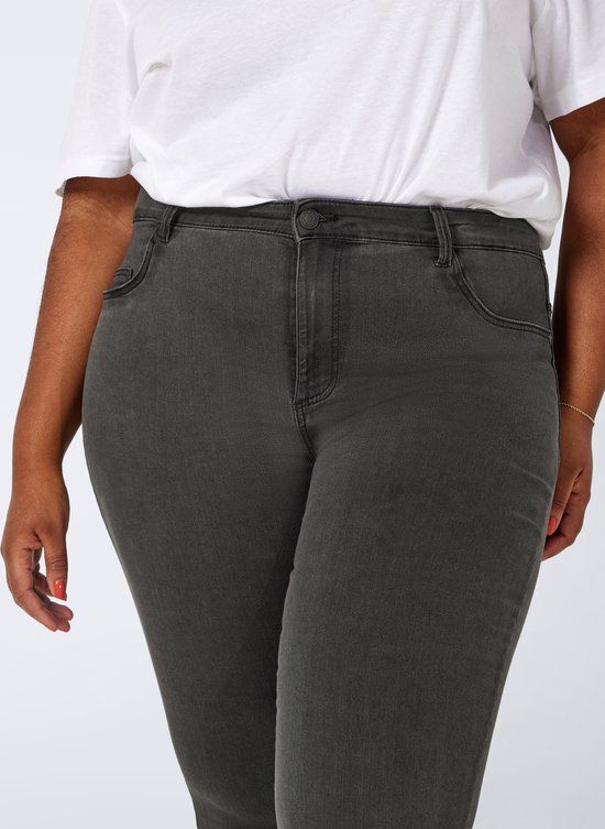 NOISY MAY NMCALLIE HW JEANS VI069DG CURVE NOOS - Dark Grey Denim - W48