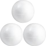 Merkloos Piepschuim hobby vorm - 3x - bol - 40 cm - DIY knutsel figuren - halve schalen