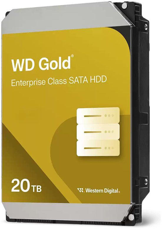 WD Western Digital Gold WD203KRYZ interne harde schijf 20 TB 7200 RPM 512 MB 3.5" SATA
