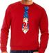 Bellatio Decorations Shoppartners Bv Foute kersttrui / sweater stropdas met kerstman print rood voor heren S