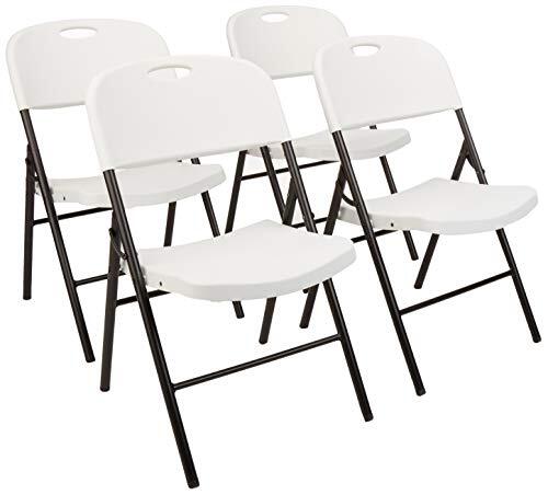 AmazonBasics Folding Plastic Chair - 350 lb. Inhoud: Folding 4-Pack wit