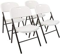 AmazonBasics Folding Plastic Chair - 350 lb. Inhoud: Folding 4-Pack wit