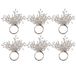 DII Decoratieve Servet Ring Houder Set, Zilver Kralen Starburst, 4" Diameter