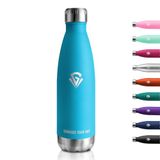 Thermosfles 500 ml, geschikt voor koolzuurhoudende dranken, BPA-vrij, lekvrij, dubbelwandig, thermoskan, voor fitness, hardlopen, kantoor, kinderen, volwassenen, camping, fitness, bubbels