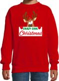 Bellatio Decorations Shoppartners Bv Crazy cool Christmas Kerst sweater - rood - kinderen - 152/164