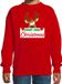 Bellatio Decorations Shoppartners Bv Crazy cool Christmas Kerst sweater - rood - kinderen - 152/164