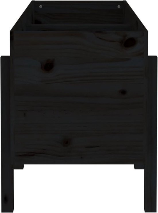 vidaXL-Plantenbak-verhoogd-121x50x57-cm-massief-grenenhout-zwart