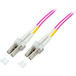Erikaviolett Glasfaser-Patchkabel Duplex-Patchkabel LC-LC OM4, 40m LSZH 2mm