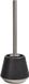 Spirella Joshua Toiletborstel Zwart en Zilver – WC Borstel van Keramiek – Compact Design 13,5 x 38,5 cm
