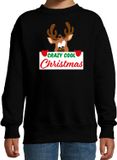 Bellatio Decorations Shoppartners Bv Crazy cool Christmas Kerst sweater - zwart - kinderen - 98/104