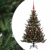 vidaXL Kunstkerstboom met kerstbal 150 cm 150 LED's Warmwit