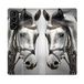 Beschermhoesje Samsung Galaxy S21 Plus hoesje, leer, paard motief, wit