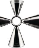 Alessi The Tending Box GIA28 Quadri Combo Jigger, Cocktail Maatbeker, 18/10 roestvrijstalen behuizing met centrale ring en vier doseermachines van 1,5, 3, 4 en 6 cl
