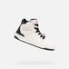 GEOX Hoge sneakers Vrouwen Leer Blanc/Noir Maat 31