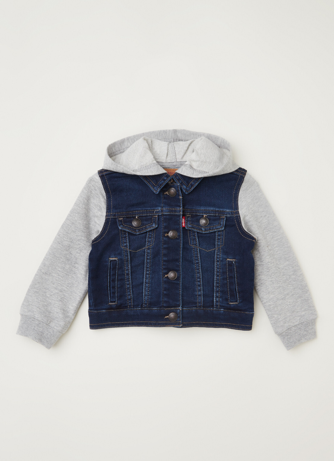 Levi's Spijkerjas met capuchon en mouw van sweatstof