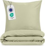 Blumtal Housse de couette Microfibre Nova - Grand lit - 240 x 220 cm - Vert olive