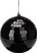 Christmas Decoration discobal kerstbal - 1x - zwart - 12 cm - kunststof