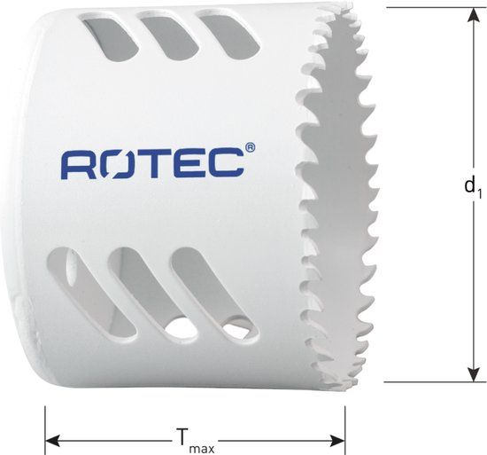 Rotec gatzaag, BiM-Co, normaal vertand, Tmax:48, ø177