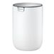 EKO Mini-prullenbak voor op het bureau met scharnierend deksel, 0,4 gallon, kleine ronde prullenbak voor op het bureau, thuis of in de auto (wit)