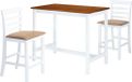 Maison Exclusive - Ensemble table et chaises de bar, 3 pièces, en bois massif, marron et blanc