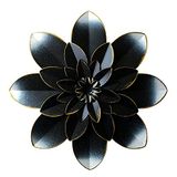 Picfarce Zwart metalen bloem muurkunst decor