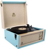 GPO Bermuda Classic Turntable USB With Removable Legs Blue Cream