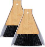 Merkloos Relaxdays mini stoffer en blik - set van 2 - met ophangoogje - keuken en camping - wit-zwart