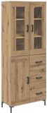 vidaXL Highboard Artisan Eikenhout 69,5 x 34 x 180 cm