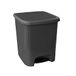 OFITURIA® Afvalemmer met pedaalbak voor afvalcontainer van polyethyleen, veelzijdig bruikbaar, inhoud: 25 l, antracietgrijs