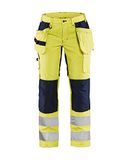 Blåkläder Blaklader Dames werkbroek High Vis met stretch 7163-1811 - High Vis Geel/Marineblauw - D22