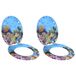 VidaXL Abattant de toilette 2 pcs bleu profond 44 x 38 cm bois travaillé