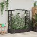 VidaXL Verhoogd bed met trellis en dak bruin 169 x 40 x 123 cm pp
