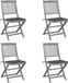 Acaciahout fauteuil set van 4 met kussens