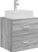 vidaXL Wandgemonteerde wastafelmeubel Grijs Sonoma 49,5 x 41 x 62,5 cm