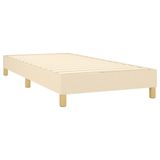 vidaXL Boxspring met matras stof crèmekleurig 80x200 cm