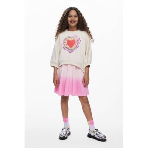 Desigual sweatjurk met pailletten ecru