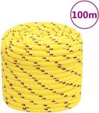 vidaXL Boottouw 16 mm 100 m polypropyleen geel