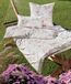 Mako-Satin beddengoed Milano, 155x220 cm + 80x80 cm, lilas-vert sauge