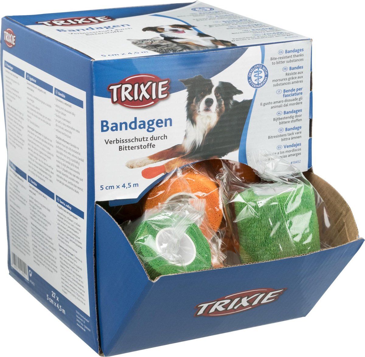 TRIXIE verband met bitterstoffen assorti 5 cm x4,5 mtr 27 st